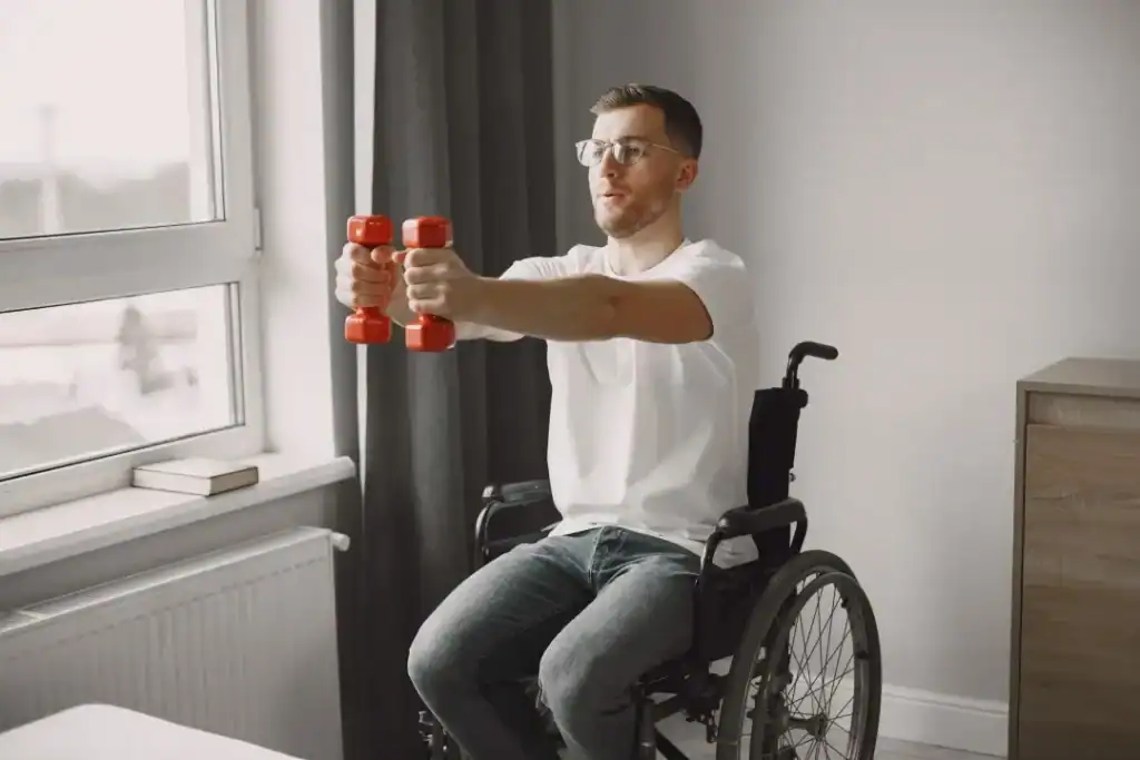 Empowering Weight Loss: A Comprehensive Guide for Individuals with Disabilities 1 Image of man doing exercise in his wheelchair to aid weight loss Kenilworth