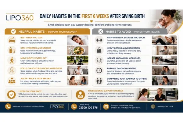 What to Do (and Avoid) in the First 6 Weeks After Giving Birth To Avoid Diastasis Recti 3 First 6 Weeks After Giving Birth To Avoid Diastasis Recti Kenilworth : Daily Habits in the First 6 Weeks After Giving Birth